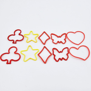Élastiques en caoutchouc de formes irrégulières G0993 : étoile à cinq branches, cœur, papillon, fleur de prunier, carré - KingMagic Rubber Band Magic - Product Image 2