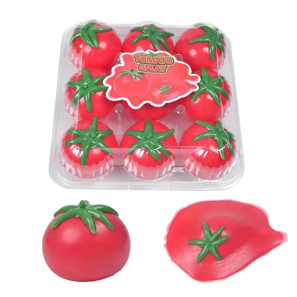 NEW Splat Tomato Fidget Toys Stress Sticky Balls Slow rising Ball Anti-stress Figet throw Toys Adult Kids gift