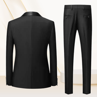 Ensemble de smoking 3 pièces élégant et respirant pour homme, coupe ajustée, simple boutonnage, personnalisable en gros, idéal pour mariage et soirée