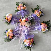 Uschool - Arrangement de roses en soie colorées très vendues, mélange parfait d'élégance et de vitalité pour les mariages, Pâques et événements spéciaux