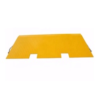 Rampe de conteneur jaune en acier robuste, capacité de 6500kg, rampe de chargement de conteneur de chariot élévateur