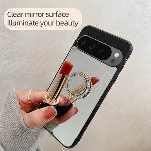 Étui acrylique de support d'anneau de miroir de maquillage de luxe pour Google <span class=keywords><strong>Pixel</strong></span> 10 9 Pro XL 10 9 8 7 6 5 Pro 3 4 XL 8a 7a 5a <span class=keywords><strong>4a</strong></span> 6a 3a - Product Image 4