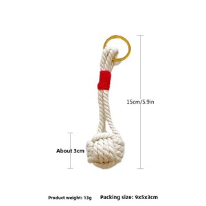 Llavero Bohemio Simple y Seguro con Nudo de Puño de Mono Tejido a Mano, Cuerda para Llaves de Coche, Accesorios Antipérdida, Pequeños Colgantes, Regalos - Product Image 5