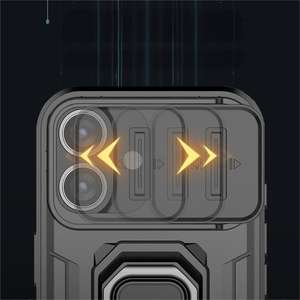 Funda para iPhone 16 Pro Max con soporte, magnética, a prueba de polvo, con lente protectora, totalmente cubierta y a prueba de golpes. - Product Image 4