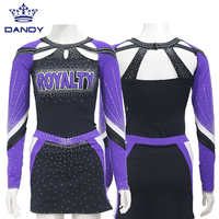 Costume de danse de cheerleading personnalisé, haute qualité, cristaux AB, uniforme de cheerleading pour jeunes