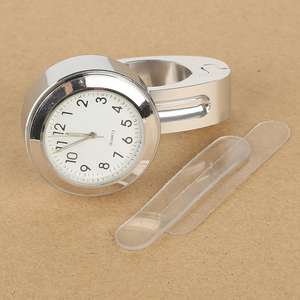 TCMT XF111714-W universel 7/8 "à 1" <span class=keywords><strong>moto</strong></span> Chrome Cruiser <span class=keywords><strong>guidon</strong></span> barre montage horloge <span class=keywords><strong>montre</strong></span> - Product Image 1