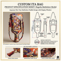 Tas Selempang Bentuk Dayung Tahun Baru Kustom, Kain Brokat Sutra Mewah 35cm, Jendela Transparan, Aksen Sutra Multi Warna, Lapisan Satin, Tas Ransel Harian