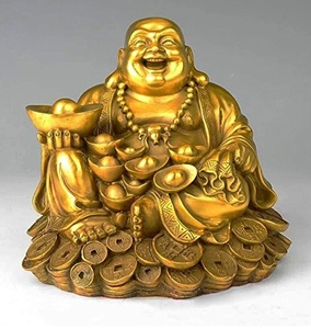 घर की सजावट के लिए थोक कास्ट पीतल की सोने की मूर्ति - Product Image 1