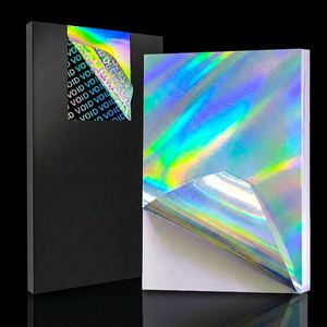 Papel Adhesivo Holográfico Imprimible en Inyección de Tinta A4 210x297mm, Hoja de Papel con Sello de Garantía a Prueba de Manipulación para Impresoras Láser e Inyección de Tinta - Product Image 1