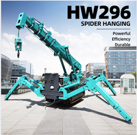 Mini-grue araignée hydraulique HW296 de 3 tonnes pour espaces étroits, grue de levage pour travaux de construction en intérieur, certifiée CE