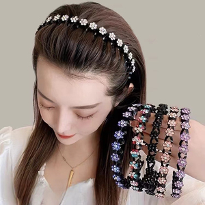 <b>Hot</b> Selling Popular Niche Design Exquisite Rhinestone Flower Hairband Light Luxury Women's Hairbands Fashion Headwear Wholesale - Product Image 1