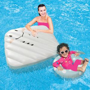 Flotador Inflable para Piscina con Forma de Manta Raya para Dos Personas, Colchón Flotante para Mamá y Bebé, Tubo Flotante para Mujeres y Niños - Product Image 1