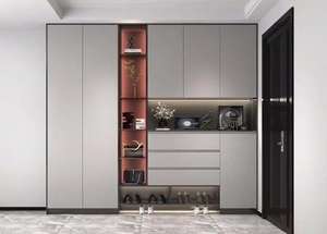 Armoire de rangement et de rangement des chaussures modernes et personnalisées pour l'intérieur Meubles élégants en bois au design - Product Image 6