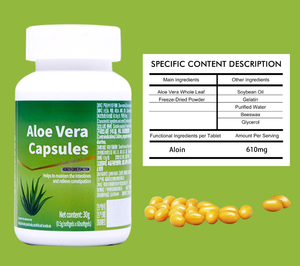 Capsule di Olio di Aloe Vera, Integratore per la Salute Intestinale e Generale degli <span class=keywords><strong>Adulti</strong></span>, Senza Glutine, Naturale, 60 Capsule/Flacone - Product Image 2