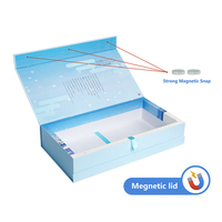 Caja de Regalo Magnética Personalizada con Impresión de Paisaje Invernal, Caja Magnética Rígida Grande con Compartimentos Pequeños Extraíbles para Regalos Navideños