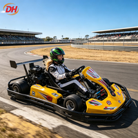 Kart de course tout-terrain robuste 200cc avec moteur refroidi par air, démarrage électrique en option, cadre anti-collision pour usage commercial adulte