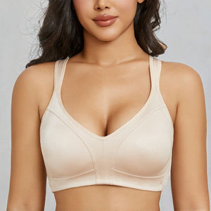 Soutien-gorge de sport ultra-fin en dentelle pour femme, grande taille EF, sexy, respirant, sans couture, couleur unie, style quotidien, tricoté - Product Image 3