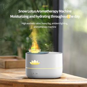 Humidificateur de bureau USB créatif Smart Home en forme de lotus avec lumière colorée, diffuseur d'aromathérapie pour la maison et la voiture - Product Image 2
