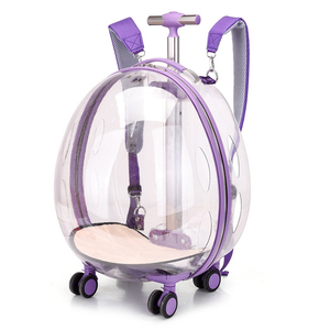 Chariot de luxe en PVC transparent à roulettes <span class=keywords><strong>pour</strong></span> animaux de compagnie <span class=keywords><strong>sac</strong></span> de transport <span class=keywords><strong>chien</strong></span> chat <span class=keywords><strong>sac</strong></span> à <span class=keywords><strong>dos</strong></span> <span class=keywords><strong>pour</strong></span> un transport facile vente directe d'usine - Product Image 5
