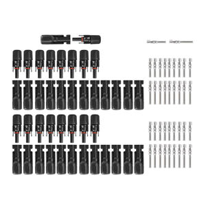 Conector Solar Fotovoltaico IP67 Macho/Hembra con Contactos de Bronce Fosforado 1000V CC, Juego de Conectores para Cable Solar con Clasificación UL94-V0, -40F~221F - Product Image 1