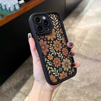 Coque de téléphone graphique fleurs et plantes pour IPhone16 15 14 13 12 11 X XR XS SE2 SE 8 7 Plus Pro Max Mini couverture arrière en Silicone