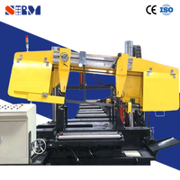 Scie à ruban CNC de haute précision pour la découpe de structures en acier, conception à double colonne, idéale pour les poutres en H et les aciers profilés