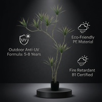 OH ARTS Arbre artificiel Dracaena Marginata de 1,80 m, toucher réel, en pot, faux arbre du dragon de Madagascar, pour les espaces commerciaux de style Mid-Century Modern