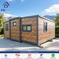 Maison conteneur extensible 20/30 pieds, conforme aux normes australiennes, capacité de charge neige 1,5 kN, 1 chambre, mini-maison mobile empilable clé en main, type bungalow
