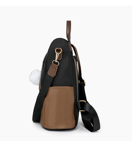 Mochila de Nailon Antirrobo de Gran Capacidad para Mujer, Color Simple en Contraste, para Viajes de Ocio, Bandolera, Mochila de un Solo Hombro - Product Image 2