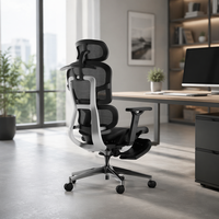 Chaise de bureau exécutive à dossier haut en maille, chaise pivotante ergonomique pour ordinateur, adaptée aux espaces de travail professionnels