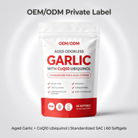 Complément d'extrait d'ail vieilli avec CoQ10 Ubiquinol 60 gélules molles S-Allyl Cystéine Soutien bien-être cardiaque et circulatoire OEM ODM