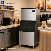 Machine à glaçons commerciale 350p, 150 kg, économe en énergie, 800 W, pour cafés et boulangeries, grande capacité, originale Chine, pas chère
