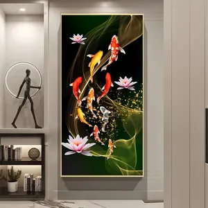 Rich Lucky Goldfish Lucky Koi Carp Canvas Pintura Modern Wall Art Poster Prints Wall Picture para Bedroom Home Cuadros Decor