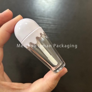 ISMAN 6ml Tube de brillant à lèvres en forme de cornet de crème glacée mignon, transparent, rose, blanc, emballage vide pour brillant à lèvres, logo personnalisé, flacon de maquillage pour enfants - Product Image 5