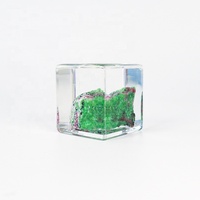 Pierres naturelles Cristal Minéral Spécimen Cube de Collection Spécimen en Résine Cinabre Cinnabarite
