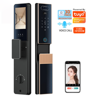 Serrure de porte intelligente pour maison connectée, entièrement automatique, avec reconnaissance faciale 3D, empreinte digitale, déverrouillage via application Tuya