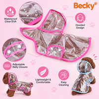 Imperméable transparent pour chiens d'extérieur, personnalisé, coloré, léger, en EVA, pour les promenades en extérieur