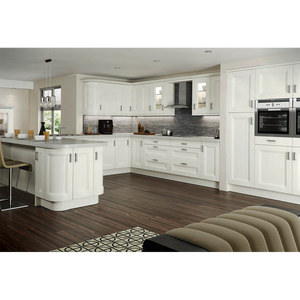 Hot bán nhà máy tùy chỉnh Trắng Shaker gỗ tủ bếp Hiện Đại Mỹ phong cách nhà Bếp Tủ thiết kế với đảo - Product Image 1