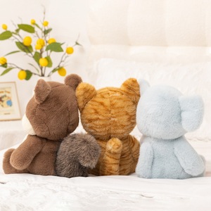 ของเล่นตุ๊กตาสัตว์ผ้ากำมะหยี่ลายทางสีเหลืองน่ารักกับช้างตัวน้อยของเล่นนุ่มพิเศษสำหรับเป็นของขวัญวันเกิดของเด็ก - Product Image 4