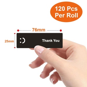 Custom Rectangular <b>Vinyl</b> Waterproof Foil Stamped Seal <b>Sticker</b> Thank You Gift Label for Homemade Packaging and Promotional Gifts - Product Image 5