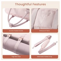 Sac de sport et de voyage matelassé de luxe en coton et nylon, résistant à l'eau, avec compartiment sec/humide séparé, grande capacité 30-40L