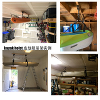 Système de levage robuste Yak Outdoors pour le rangement au plafond du garage, adapté aux kayaks, vélos, planches de surf, coffres de toit, échelles et plus encore