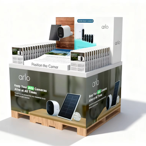 Vitrine en carton recyclé imprimée sur mesure avec style vintage autoportant à faire soi-même pour la vente au détail d'audio en boutique - Product Image 3