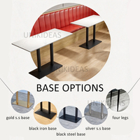 Ensemble de meubles de luxe de style moderne personnalisé pour hôtel, restaurant commercial, canapé en métal, table et chaises de café