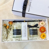 Ensemble de diffuseur de parfum pour la maison avec bougie parfumée dans un coffret de luxe personnalisé, avec autocollant