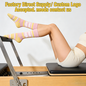 Calcetines Antideslizantes <span class=keywords><strong>para</strong></span> Pilates y Barre, Tejido Ecológico, Personalizables con Letras, Muestra Gratis Disponible - Product Image 3