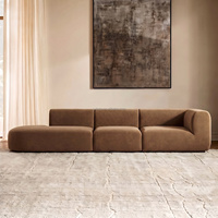 Ensemble de canapés modulaires FERLY, canapé sectionnel en velours de luxe avec chaise longue, meubles de salon