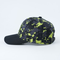 Casquette de sport à 6 panneaux avec logo personnalisé tissé, impression camouflage Yukaihe, taille réglable, casquettes de baseball unisexes