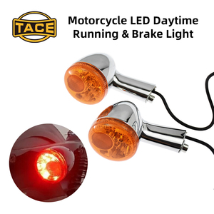 Feux arrière LED pour moto, clignotants et feux de freinage pour Harley XL883 Breakout Road King Softail Dyna, lentille fumée ambre - Product Image 4