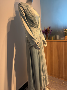 Abaya Y8 per Donne Mediorientali con Nastro Plissettato e Maniche Lunghe Scintillanti, Abito da Sera Turco Fatto a Mano alla Moda - Product Image 6